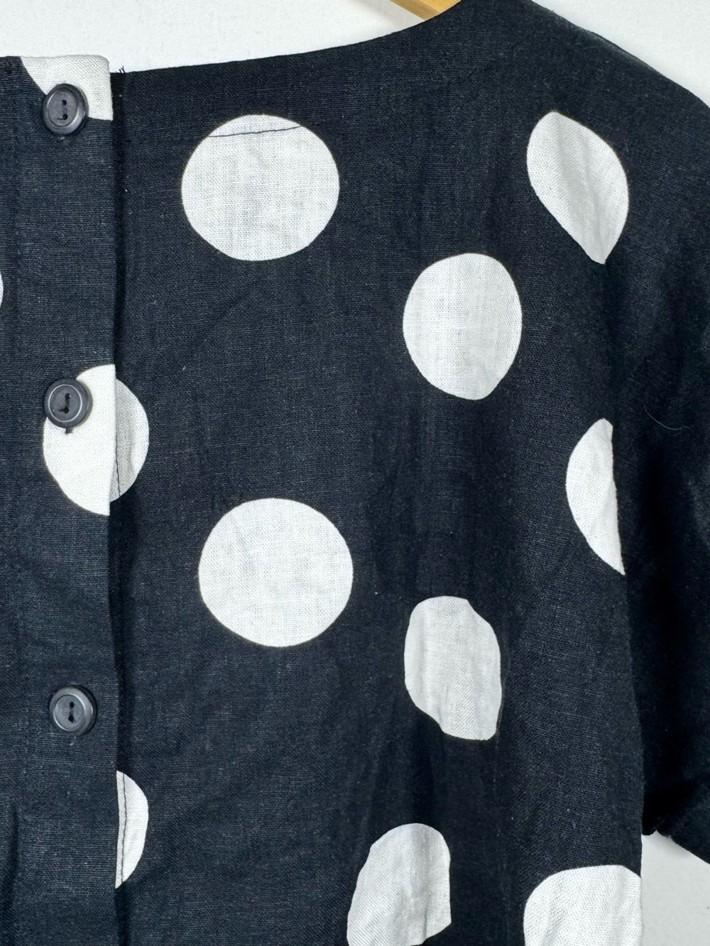 Tabitha Brown X Target Jumbo Polka Dot Linen 1950’s Retro Top Women’s Small NEW - Picture 6 of 7
